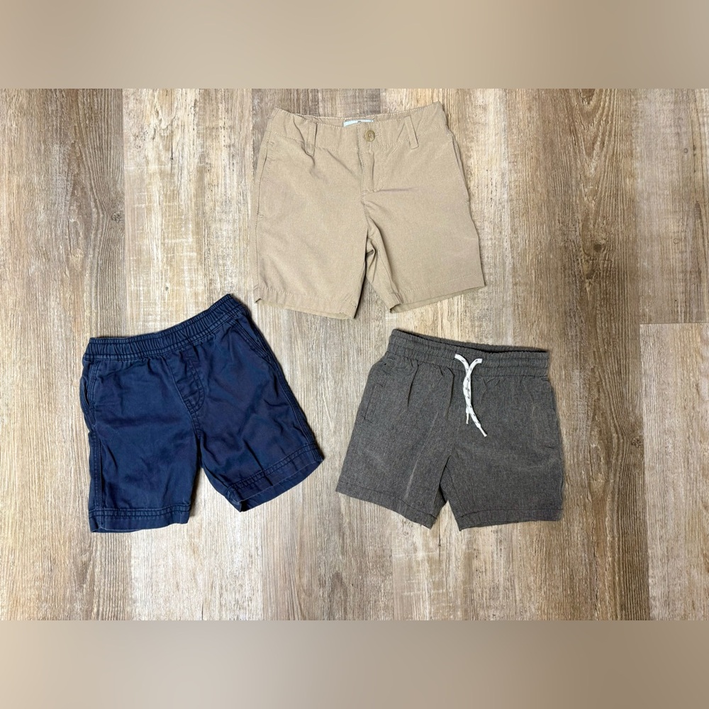 Stylish Kids Shorts Set - Tan, Navy, Gray
